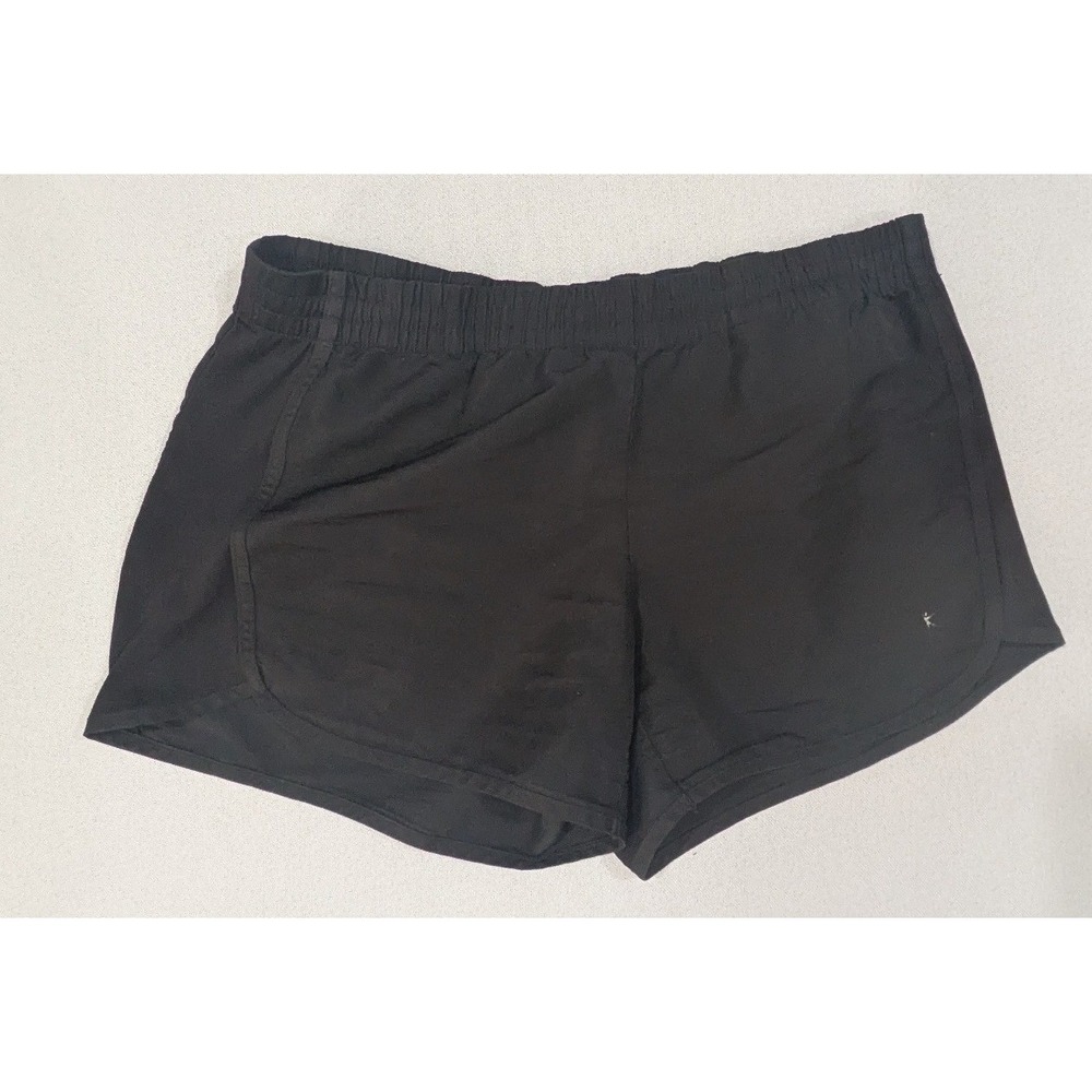Danskin Now Athletic Shorts Womens Large Black Excellent Dolphin Hem Running